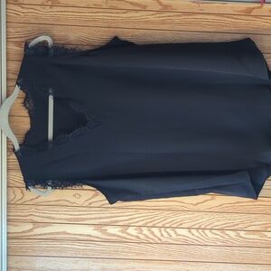 Black tank with lace